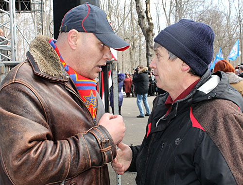 Во время митинга. Краснодар. 5 марта 2012 г. Фото Андрея Кошика для "Кавказского узла"