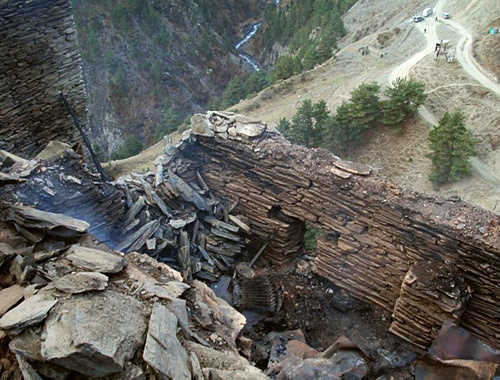 Село Цибари после пожара, 30 ноября 2010 года. Фото ГУ МЧС по республике Дагестан