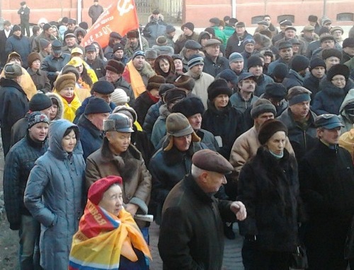 Митинг против фальсификации итогов выборов в Госдуму РФ в Астрахани. 24 декабря 2010 года. Фото Елены Гребенюк для "Кавказского узла"