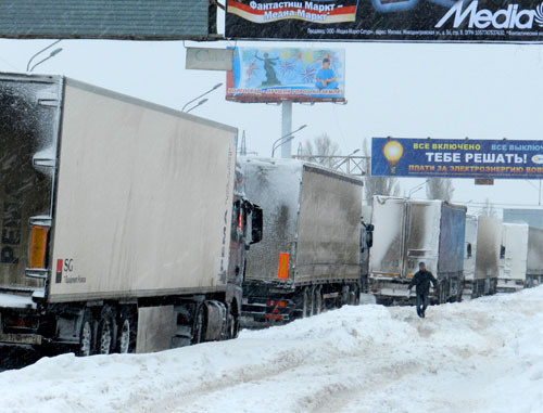 Пробки на дорогах Волгограда. 11 декабря 2013 г. Фото Татьяны Филимоновой для "Кавказского узла"