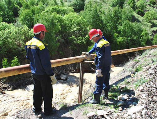 Восстановление газопровода в Чегемском районе. КБР, май 2014 г. Фото: пресс-служба ОАО "Газораспределение Нальчик"