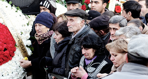 Панихида по Сереже Аветисяну. Гюмри, 21 января 2015 г.  Фото Нарека Туманяна для "Кавказского узла"