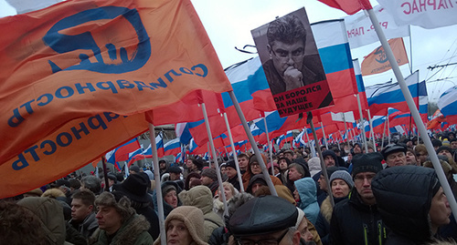 Марш памяти Бориса Немцова. Москва, 1 марта 2015 г. Фото Вячеслава Ферапошкина для «Кавказского узла»