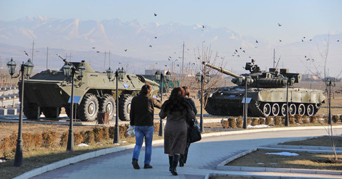 Военная техника в Мемориальном комплексе славы. Ингушетия. Фото Магомеда Магомедова для "Кавказского узла"