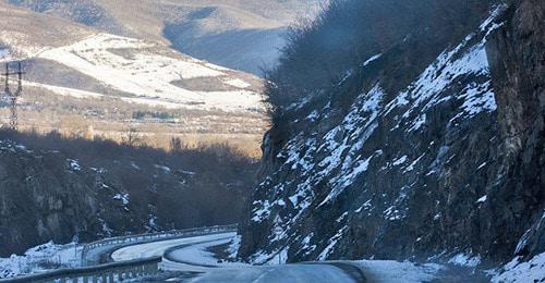 Транскавказская автомагистраль. Фото: © Sputnik / Наталья Айриян http://sputnik-ossetia.ru/news/20180101/5587205.html