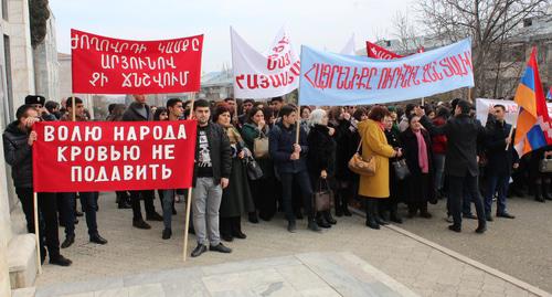 Митинг по случаю 30-летия карабахского освободительного движения. Нагорный Карабах.13 февраля 2018 год. Фото Алвард Григорян для "Кавказского узла"