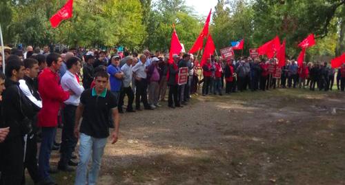 Митинг против пенсионной реформы в Махачкале. 23 сентября 2018 года. Фото предоставлено "Кавказскому узлу" Русланом Луговым