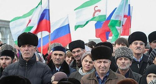 Митинг в Магасе. Октябрь 2018 г. Фото: Пресс-служба главы Республики Ингушетия