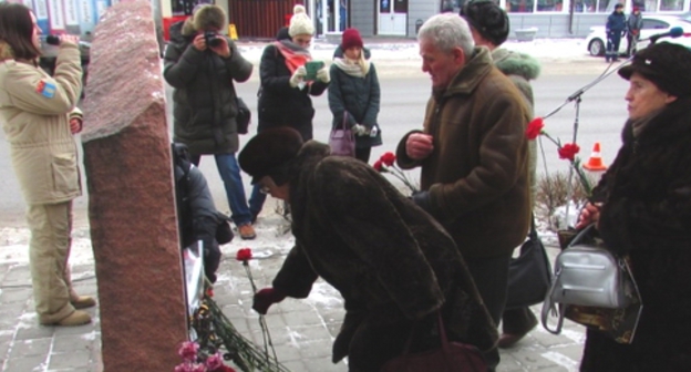 Акция в память о жертвах теракта в волгоградском троллейбусе. Волгоград, 30 декабря 2018 года. Фото Вячеслава Ященко для "Кавказского узла".