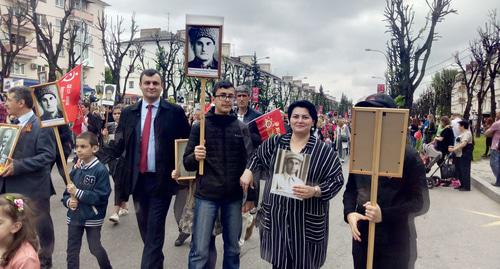 Акция "Бессмертный полк" в Нальчике. Фото Людмилы Маратовой для "Кавказского узла"