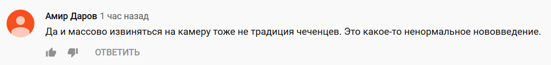 Скриншот комментария на YouTube. https://www.youtube.com/watch?v=ZqRLw7zDp5E&lc=