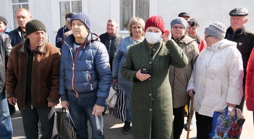 Участники пикета в Гуково. 21 марта 2020 года. Фото Вячеслава Прудникова для "Кавказского узла"