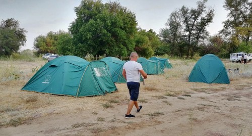 Палаточный городок противников вырубки дубов в Волго-Ахтубинской пойме. Фото Татьяны Филимоновой для "Кавказского узла"