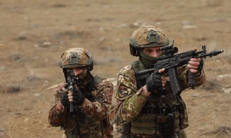 Армянские военные. Стоп-кадр видео Минобороны Армении от 18.02.24, https://t.me/mil_armenia/12841