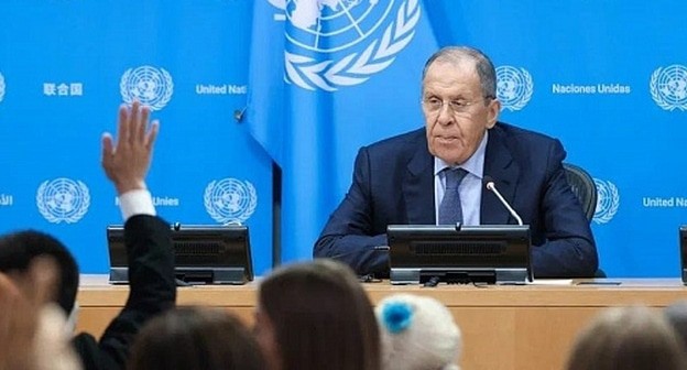 Сергей Лавров на пресс-конференции. 28 сентября 2024 года. Фото: МИД РФ https://www.mid.ru/ru/foreign_policy/news/1972854/